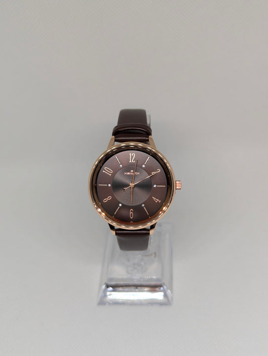 Xenlex Rose Gold & Brown Ladies Watch – A Touch of Warm Elegance
