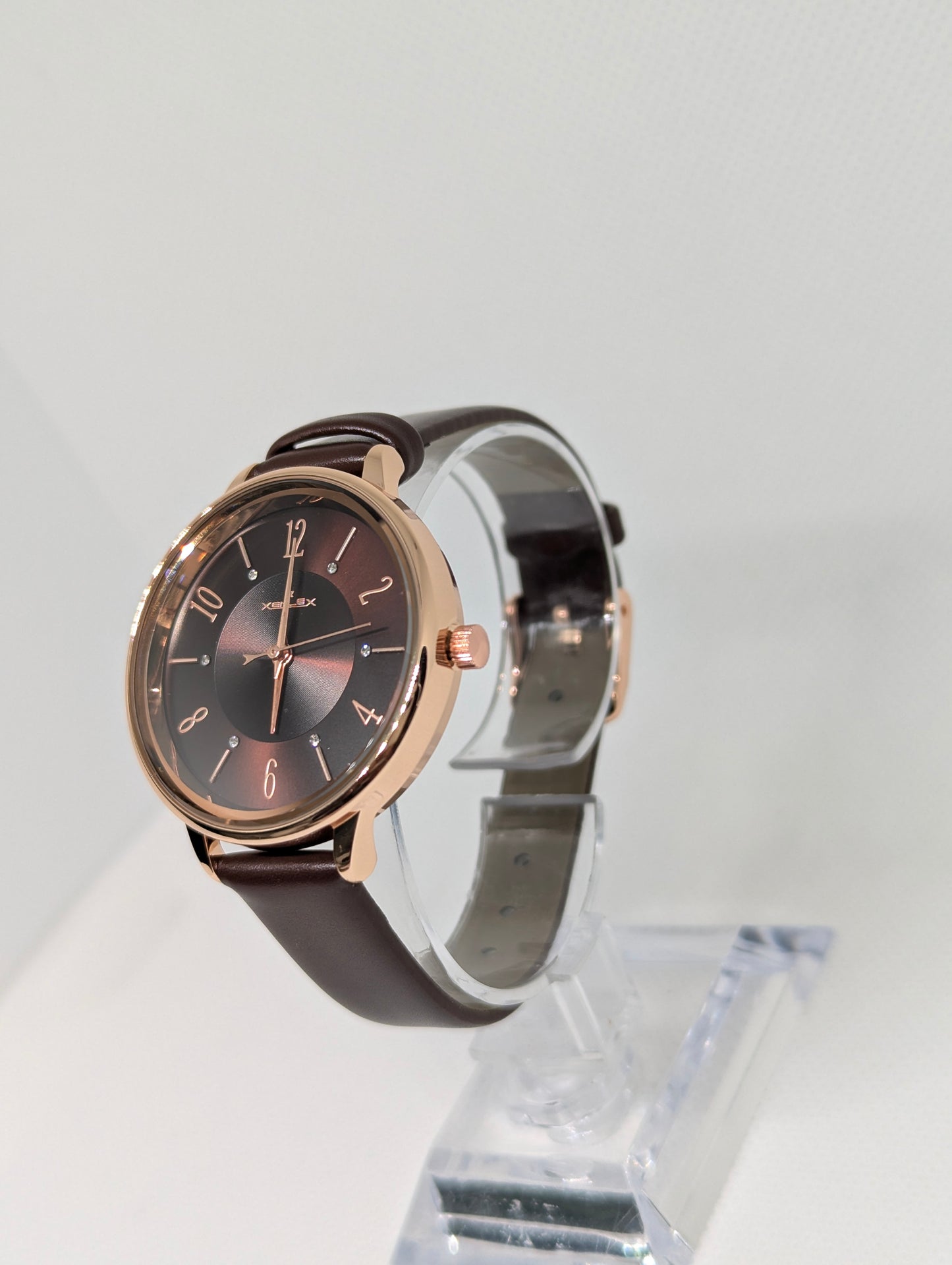 Xenlex Rose Gold & Brown Ladies Watch – A Touch of Warm Elegance