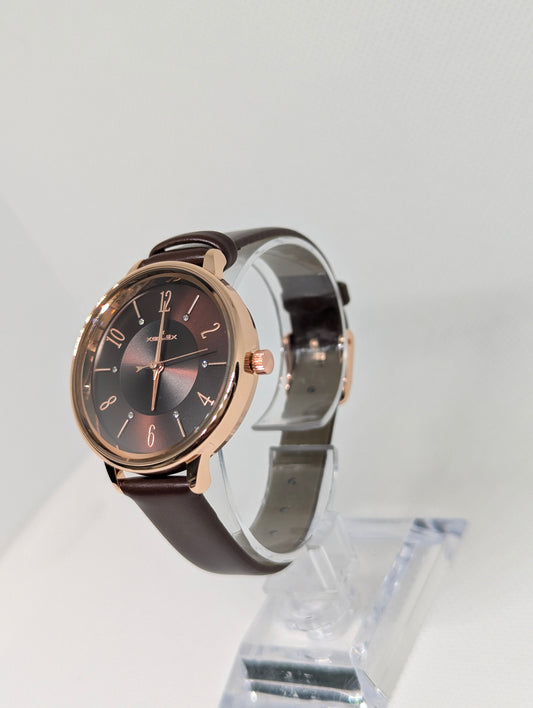 Xenlex Rose Gold & Brown Ladies Watch – A Touch of Warm Elegance