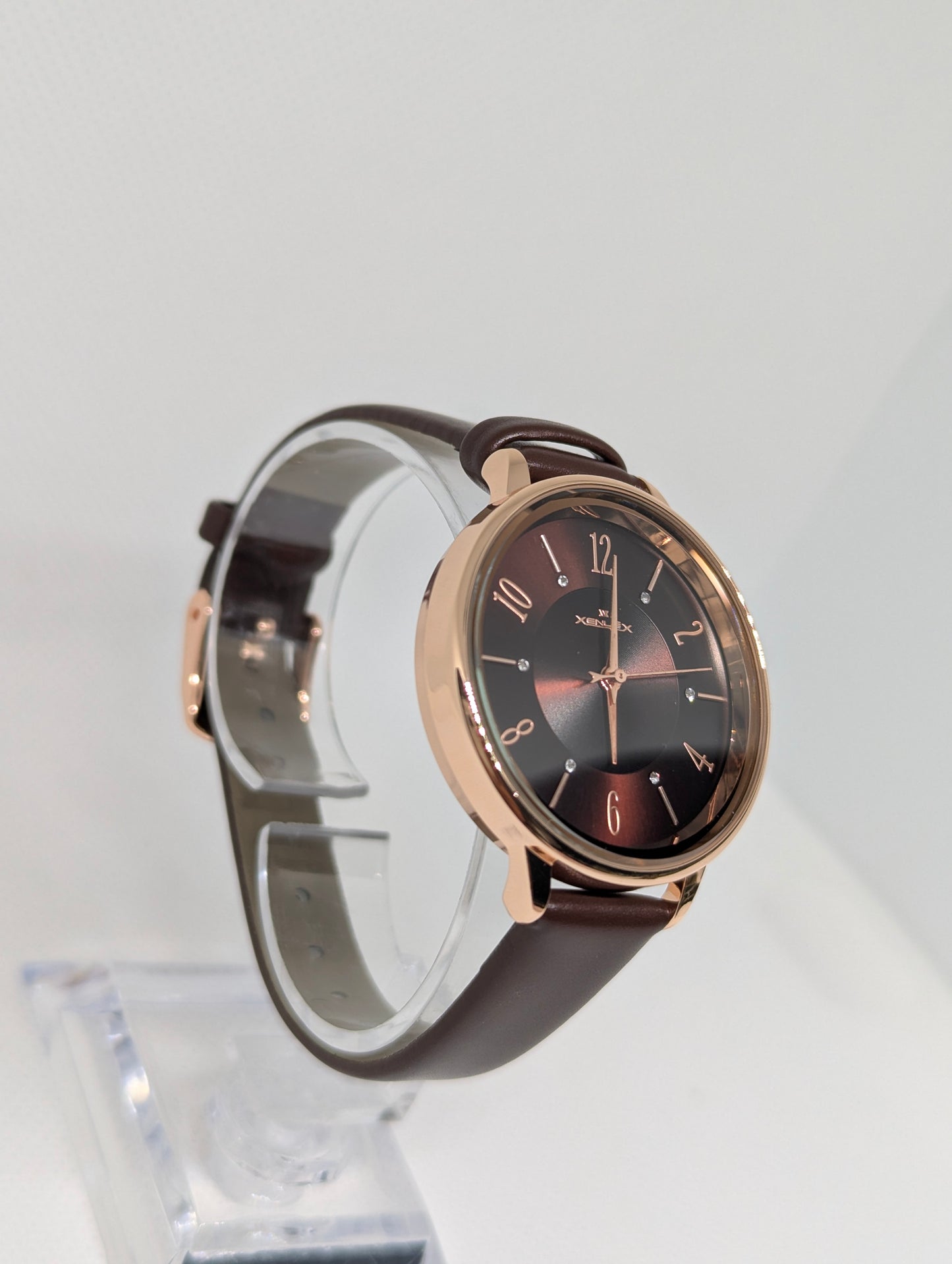 Xenlex Rose Gold & Brown Ladies Watch – A Touch of Warm Elegance