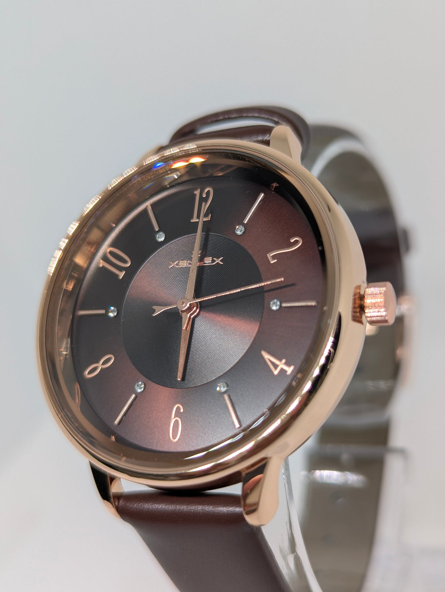 Xenlex Rose Gold & Brown Ladies Watch – A Touch of Warm Elegance
